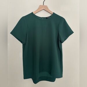 Madewell Pine Green Short Sleeve Textured Top